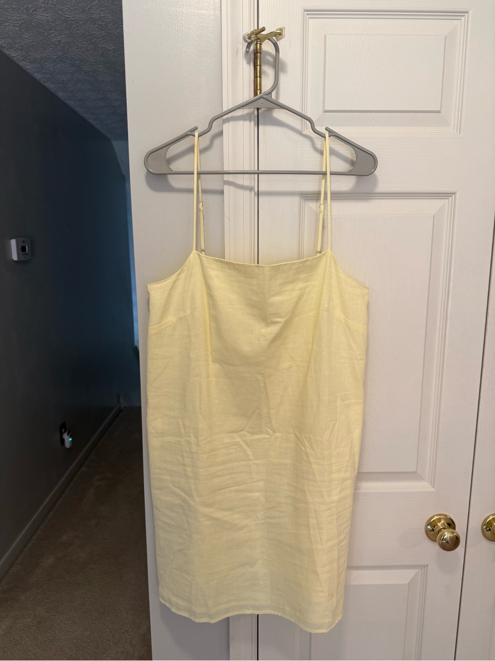 LOFT Medium Yellow Spaghetti Strap Slip Dress